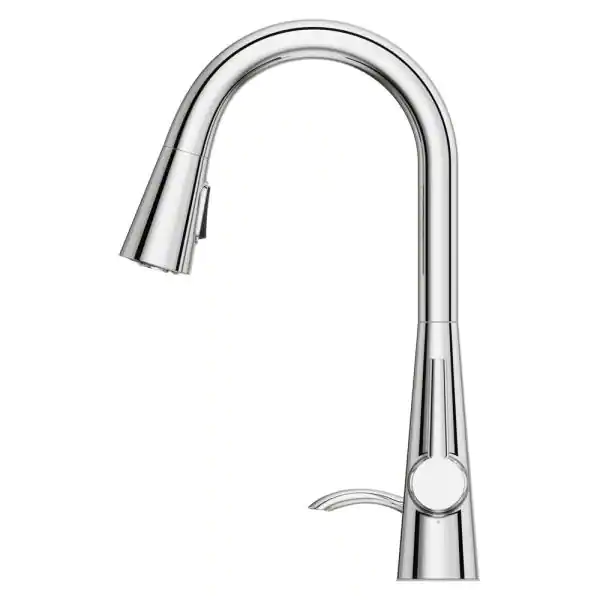 Pfister Barulli Single Handle Pull Down Sprayer Kitchen Faucet with Deckplate Included