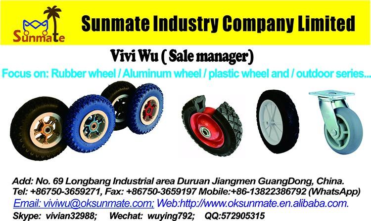 China High Quality 5 6 7 8 9 10 inch natural rubber tire hand trolley pneumatic wheel