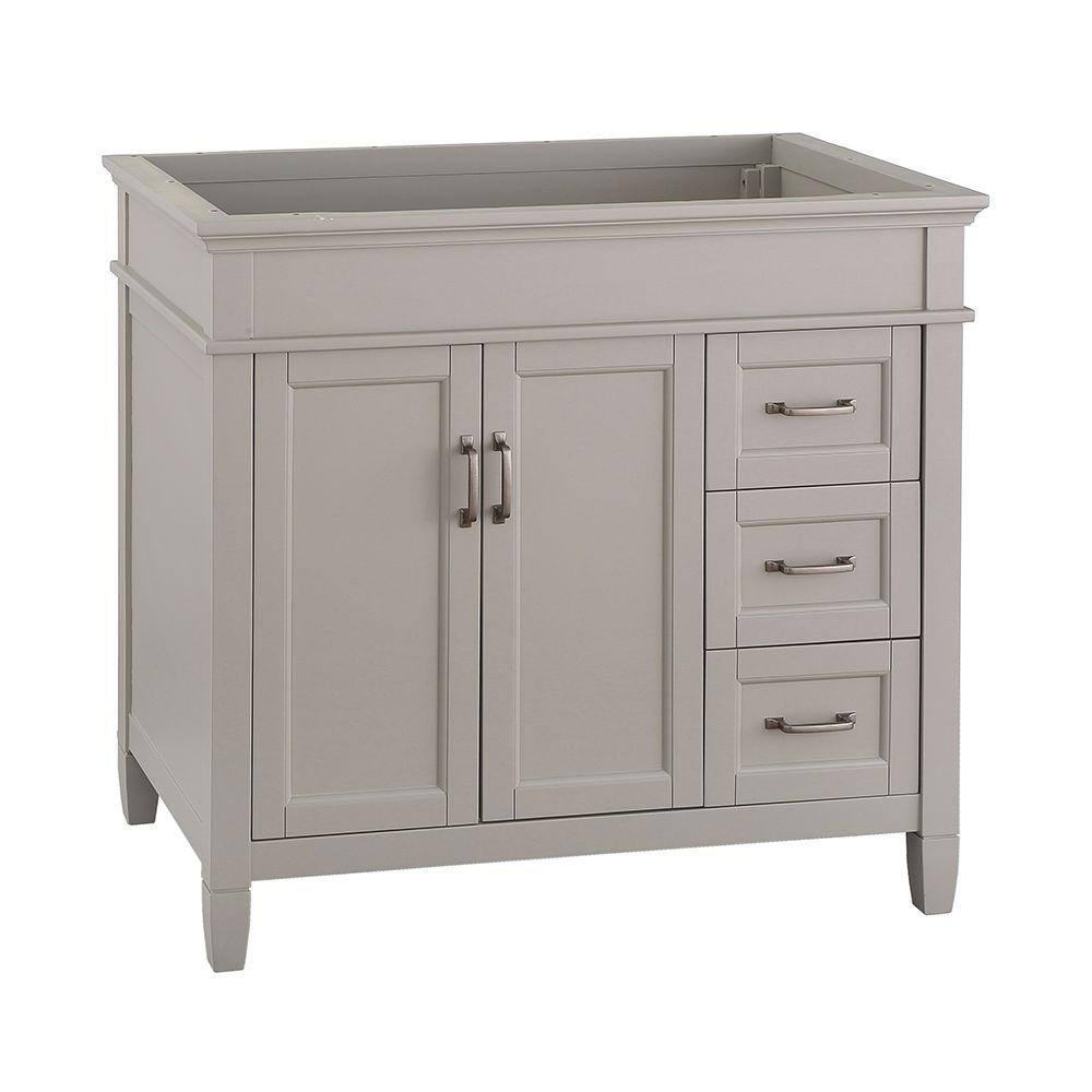 Home Decorators Collection Ashburn 36 in. W x 21.75 in. D Vanity Cabinet in Grey ASGRA3621DR