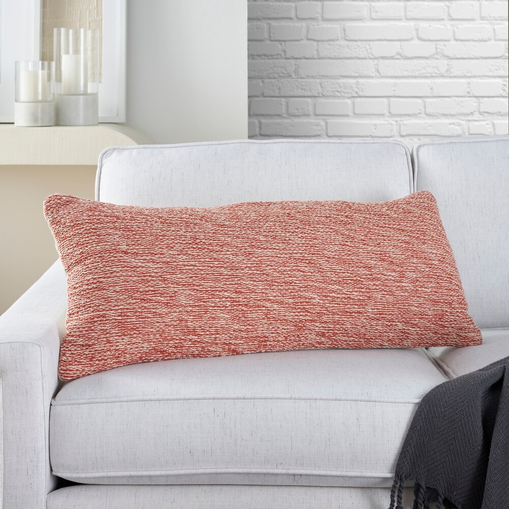 Mina Victory Life Styles Woven Cotton Modern Solid Throw Pillow   ( 12\