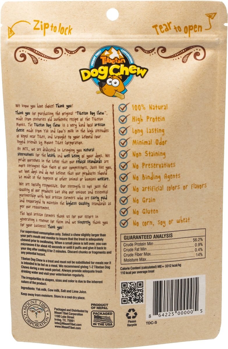 Tibetan Dog Chew Small Breed Grain-Free Dog Treats