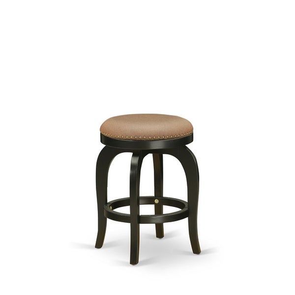 Bedford Swivel Backless Barstool 24'' Seat Height And Pu Leather Roast (Color Options Available)