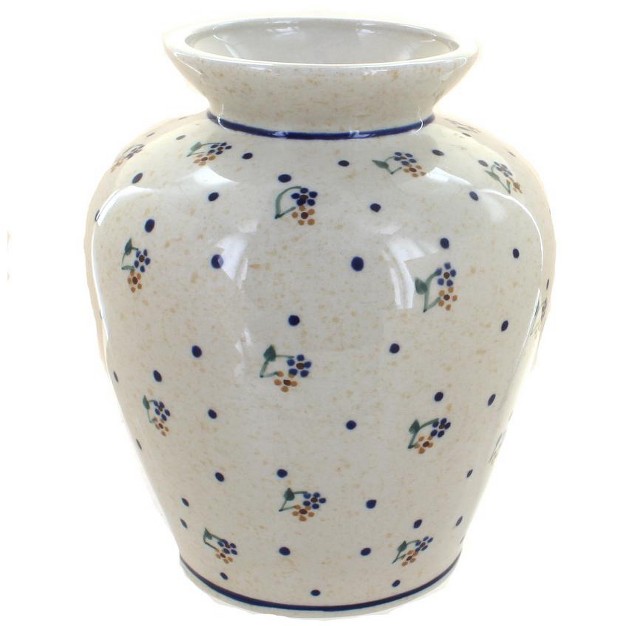 Blue Rose Polish Pottery 790 Zaklady Medium Vase