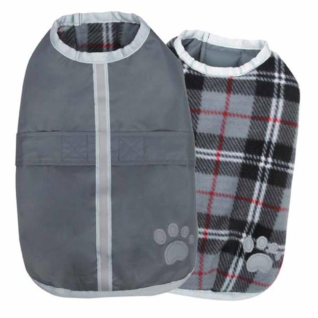 Zack and Zoey UM210 16 11 NorEaster Dog Blanket Coatand#44; Gray - Medium