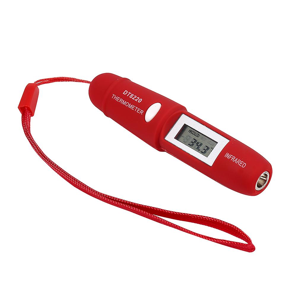 1pc Digital Lcd Display Temperature Meter Pen Non Contact Ir Infrared Thermometer Laser (red)