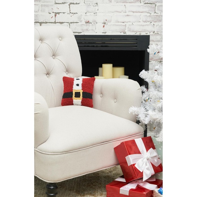 X 8 quot Santa Suit Hooked Throw Pillow