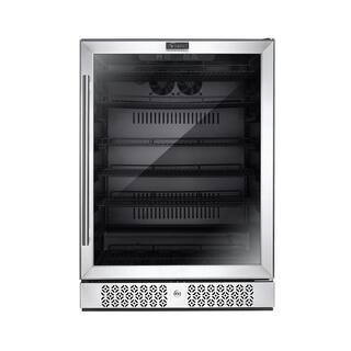 Empava 24 in. 5.2 cu. ft. Single Zone 140 of (12 oz.) Can Built-InFreestanding Beverage Cooler in Stainless Steel EMPV-BR02S