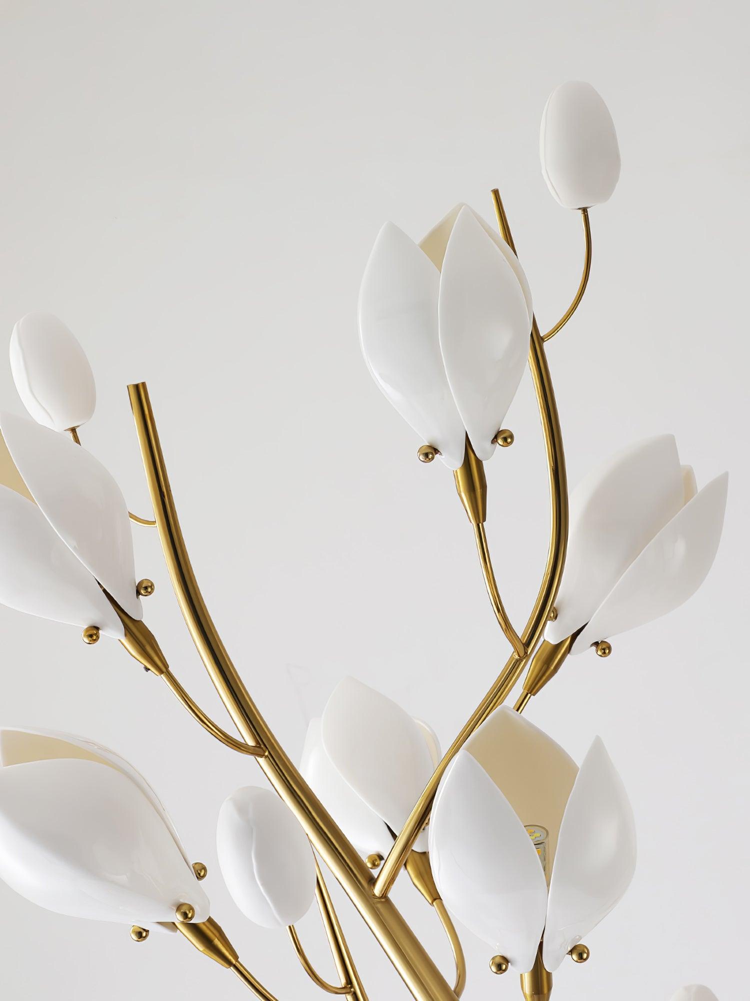 Porcelain Magnolia Floor Lamp