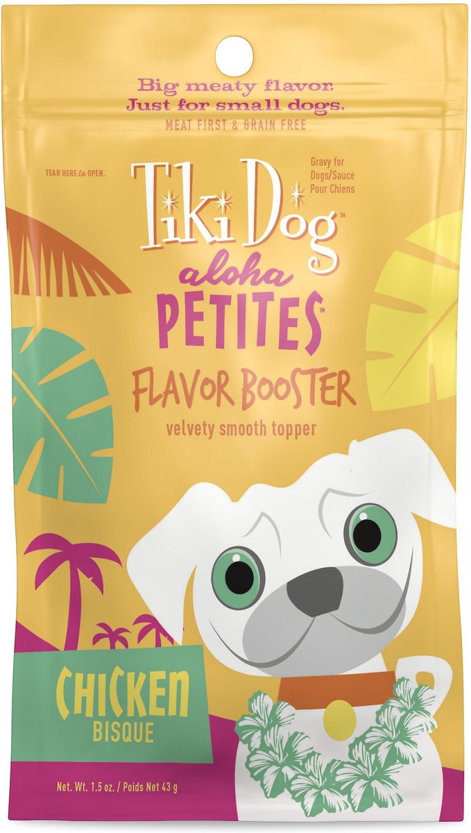 Tiki Dog Aloha Petites Flavor Booster Variety Pack Dog Food Topper， 1.5-oz pouch， case of 12