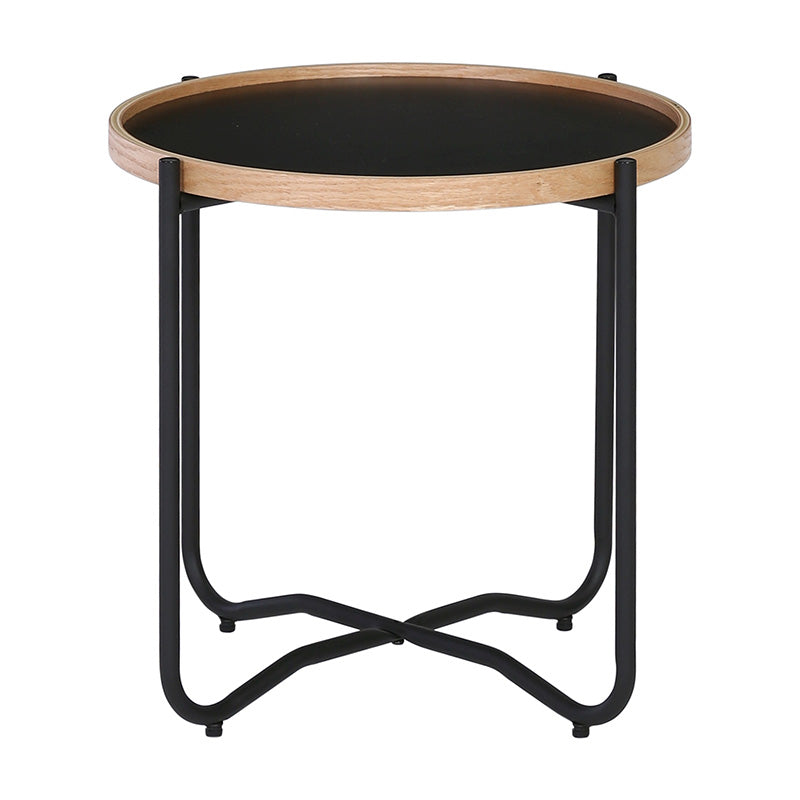 TANIX Side Table - Round - Black