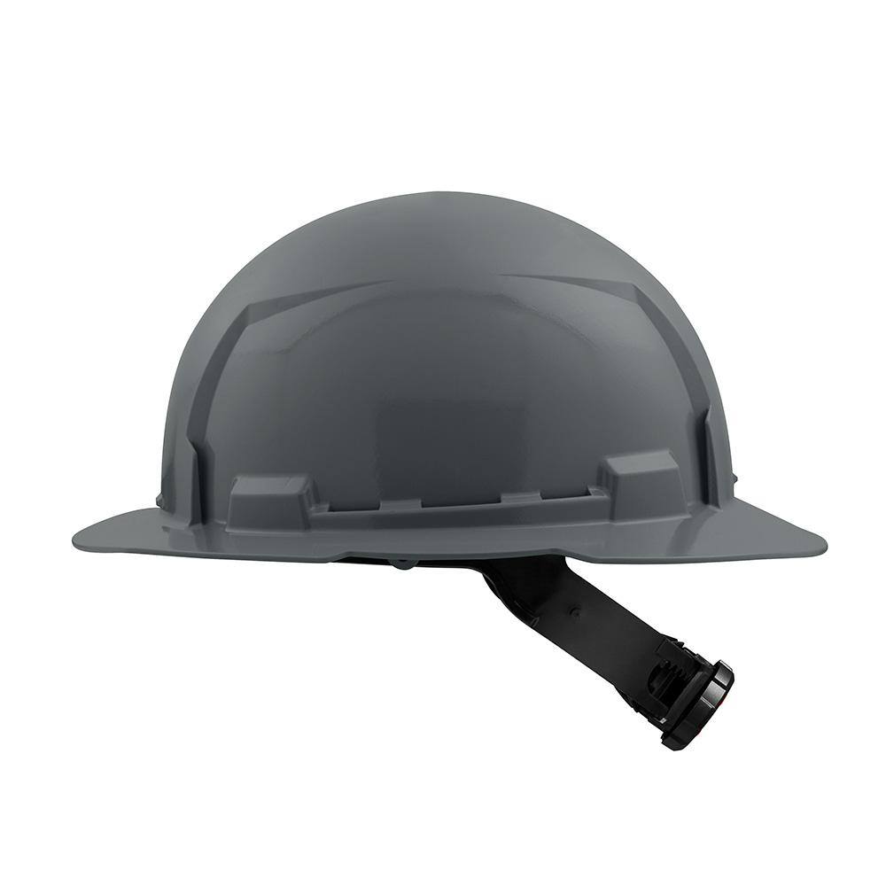 MW BOLT Gray Type 1 Class E Full Brim Non-Vented Hard Hat with 4-Point Ratcheting Suspension (10-Pack) 48-73-1115X10