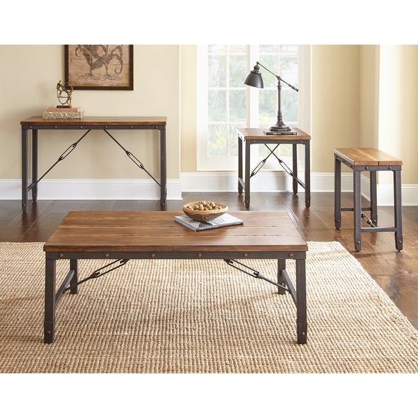 Carbon Loft Gatling Natural Industrial Sofa Table