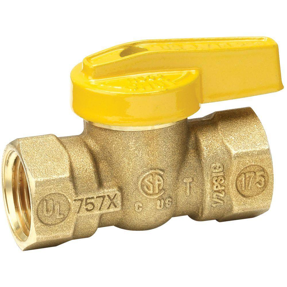 Everbilt 34 in. FIP x 34 in. FIP Lever Handle Brass Gas Ball Valve (10-pc. Pro Pack) VGV1LHB4EBP10