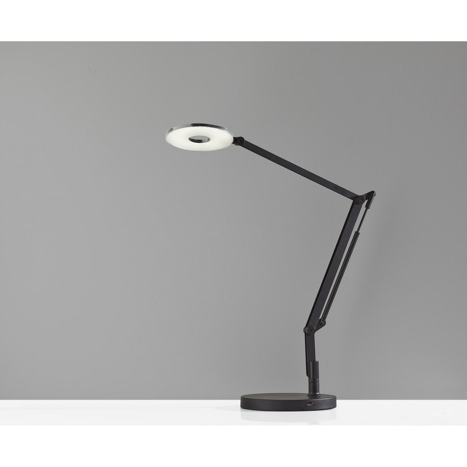 Adesso Home Gordon Metal LED Desk Lamp in Black