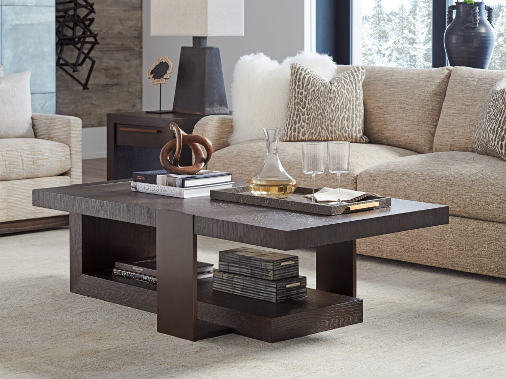 Quarry Rectangular Cocktail Table   Transitional   Coffee Tables   by Lexington Home Brands  Houzz