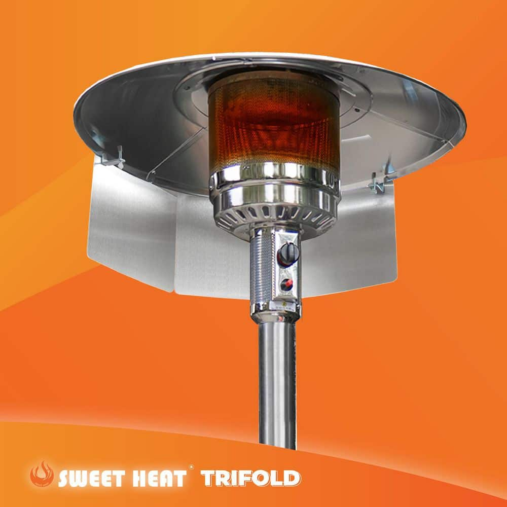 SWEET HEAT Sweet Heat Trifold Pro- Patio Heat Reflector 33 in. x 10 in. Aluminum Heat Reflector for Round Top Patio Heaters SHProTF-UsA13