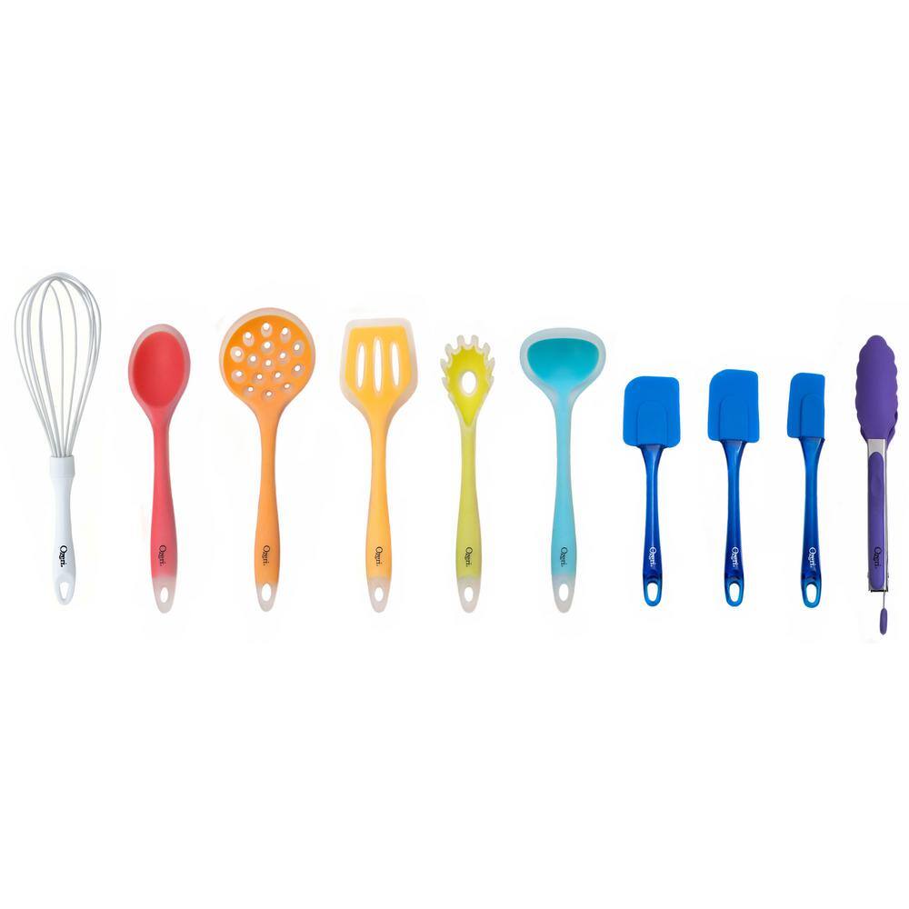 Ozeri 11-Piece All-In-One Silicone Utensil Set in Multicolor OZUT1