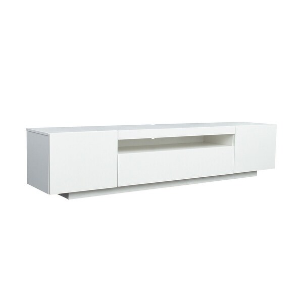 Console Table TV Stand Cabinet with LED Lights， Storage Drawers， Entertainment Center Media