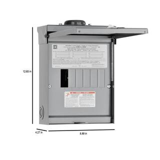 Square D Homeline 100 Amp 6-Space 12-Circuit Outdoor Main Lug Load Center(HOM612L100RBCP) HOM612L100RBCP