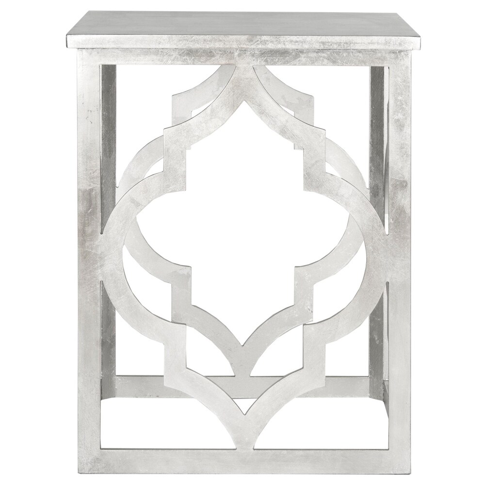 SAFAVIEH Milo Trellis Silver Leaf End Table.   19\