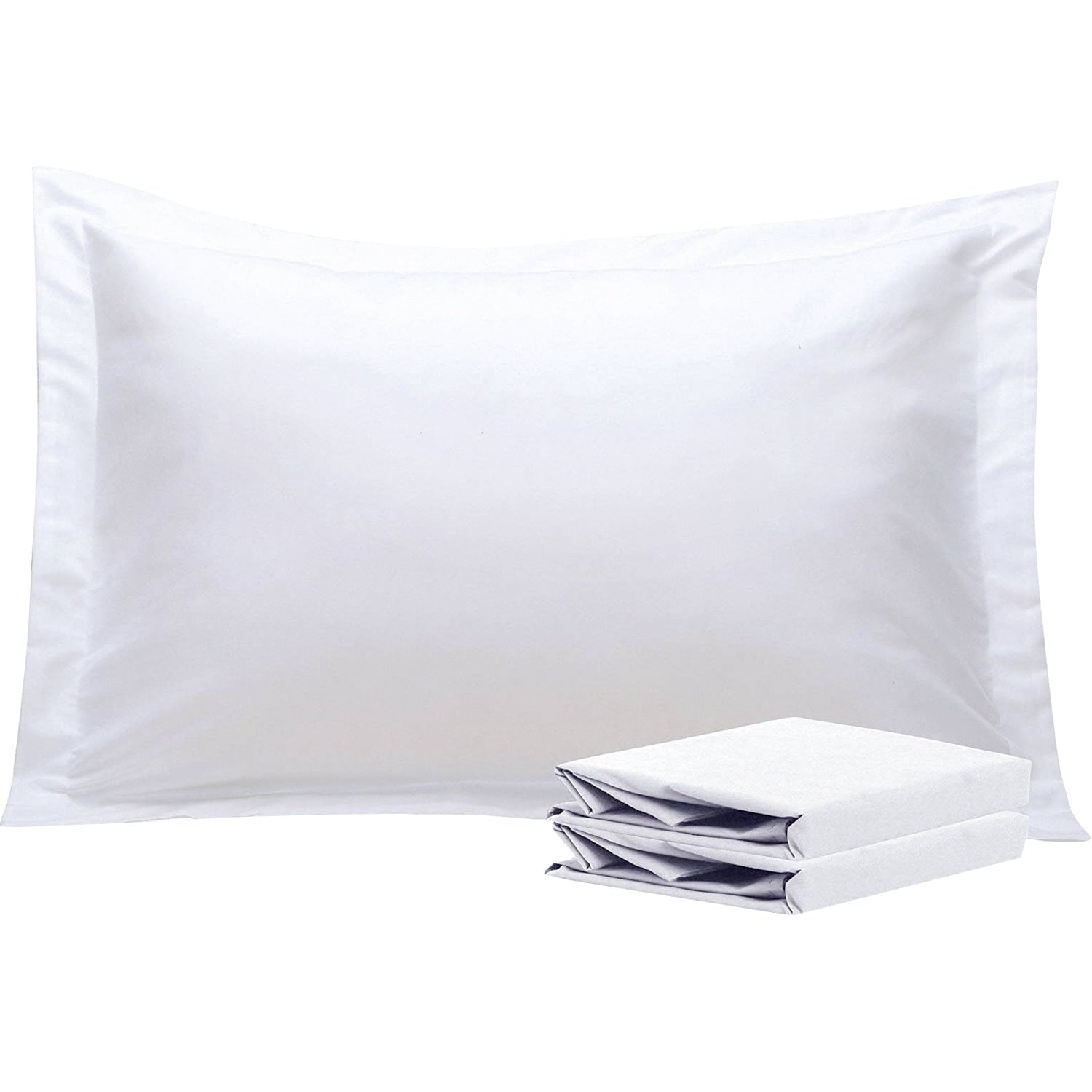 NTBAY 2 Pack Double Brushed Microfiber Queen Pillow Shams with 2