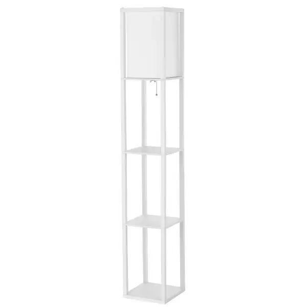 GetLedel 63-inch Etagere Floor Lamp with 3-tier Storage Shelf