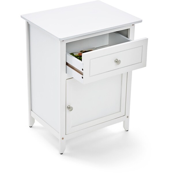 ClickDecor Alcott Side Table with Single Drawer and Storage Cabinet