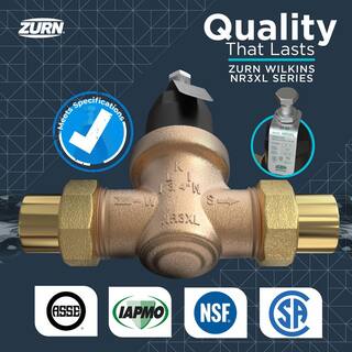 Zurn 2 in. NR3XL Pressure Reducing Valve Single Union Female x Female NPT Connection Lead Free 2-NR3XL