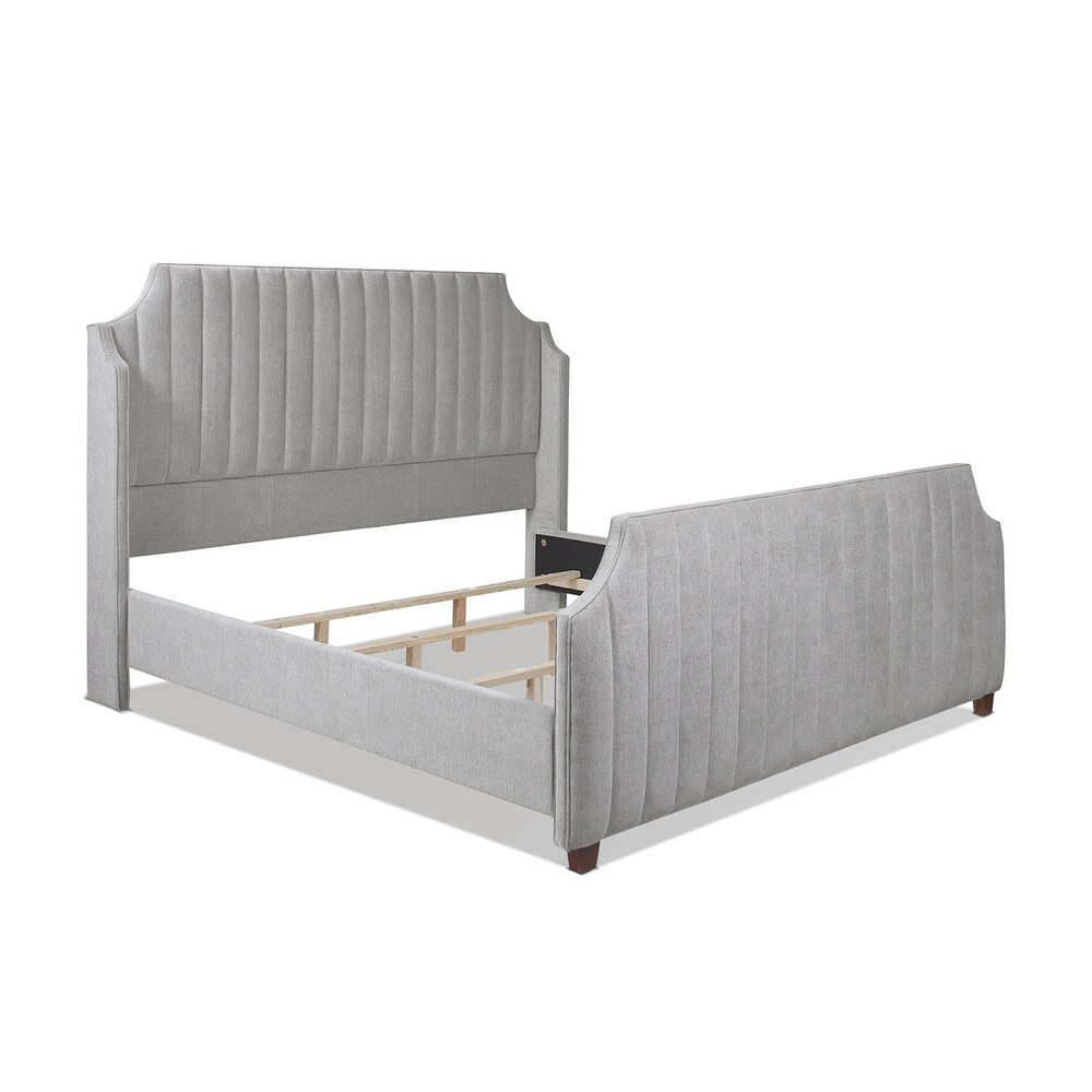 Addison King Channel Tufted Panel Bed Frame