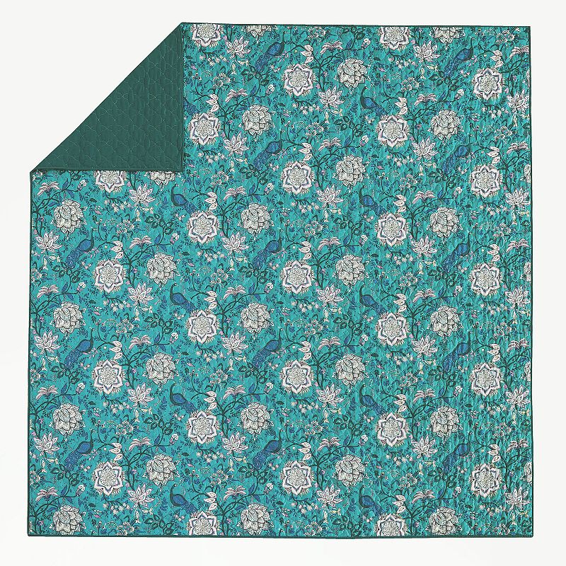 Vera Bradley Peacock Garden Quilt and Shams Set