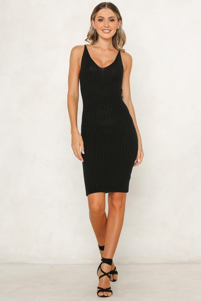 Havana Good Time Midi Dress Black