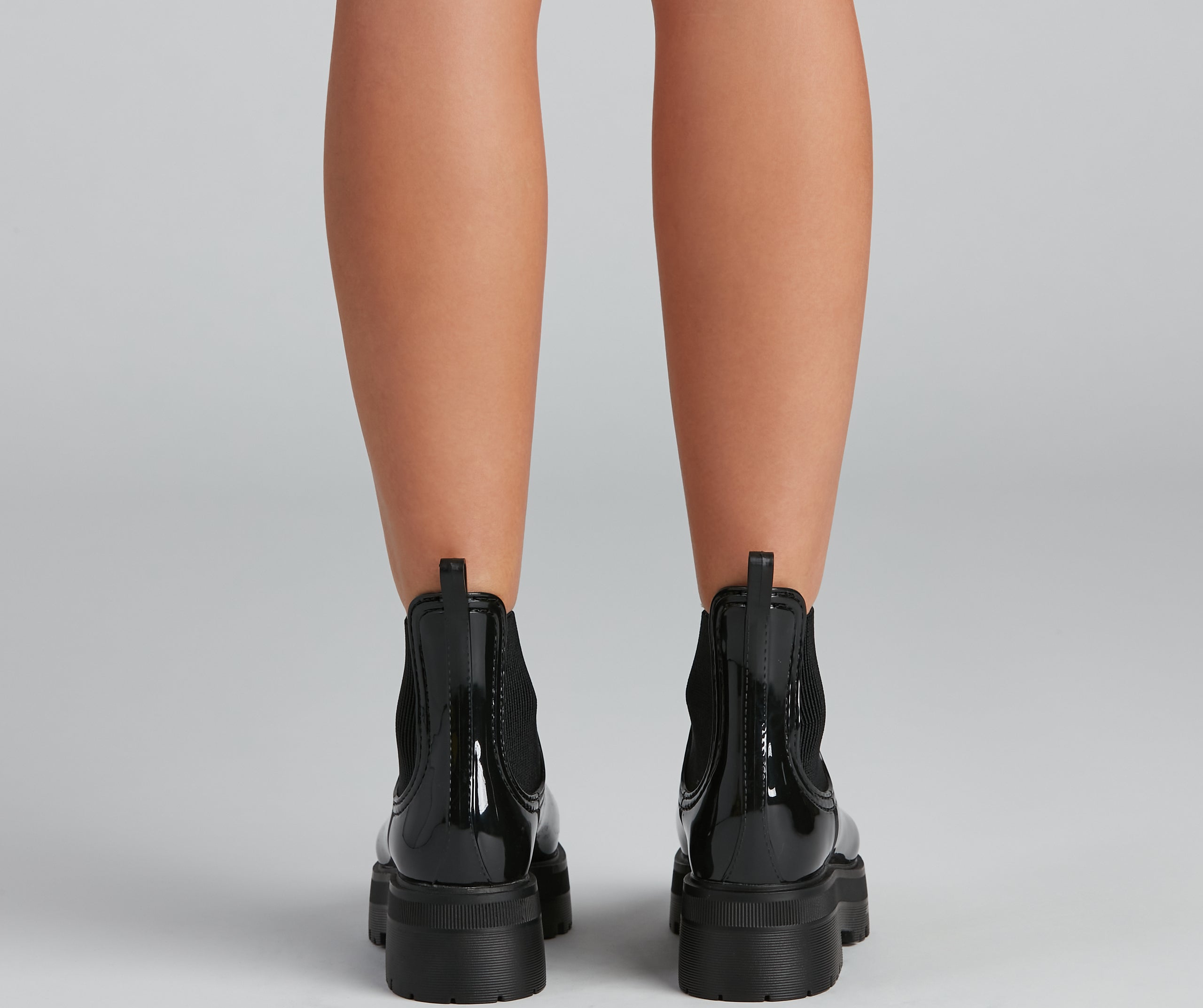 One True Lug Patent Chunky Boots