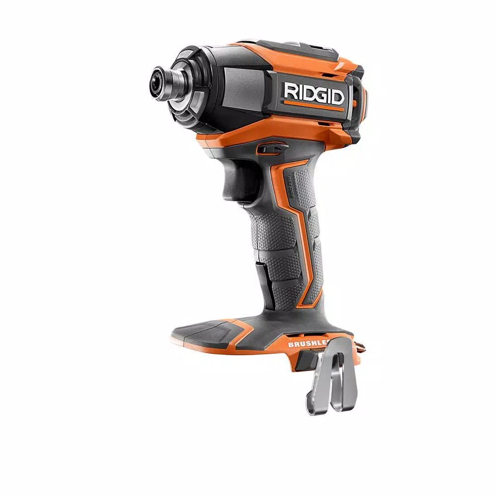 RIDGID 18-Volt Lithium-Ion Cordless Brushless 1/4 in. 3-Speed Impact Driver with Belt Clip with 1.5 Ah Lithium-Ion Battery and#8211; XDC Depot