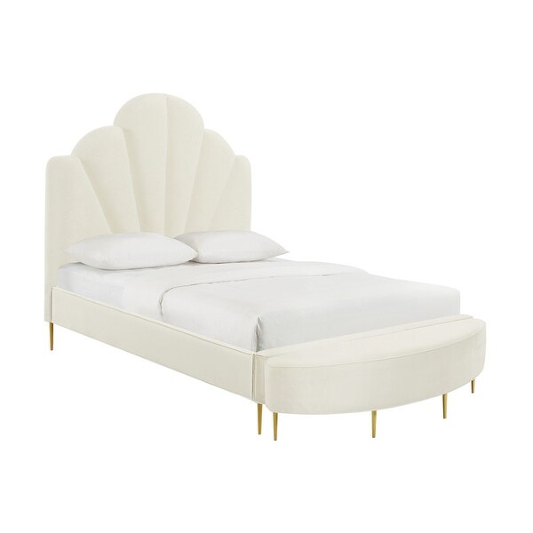 Bianca Velvet Bed and Bench Set - - 36006383