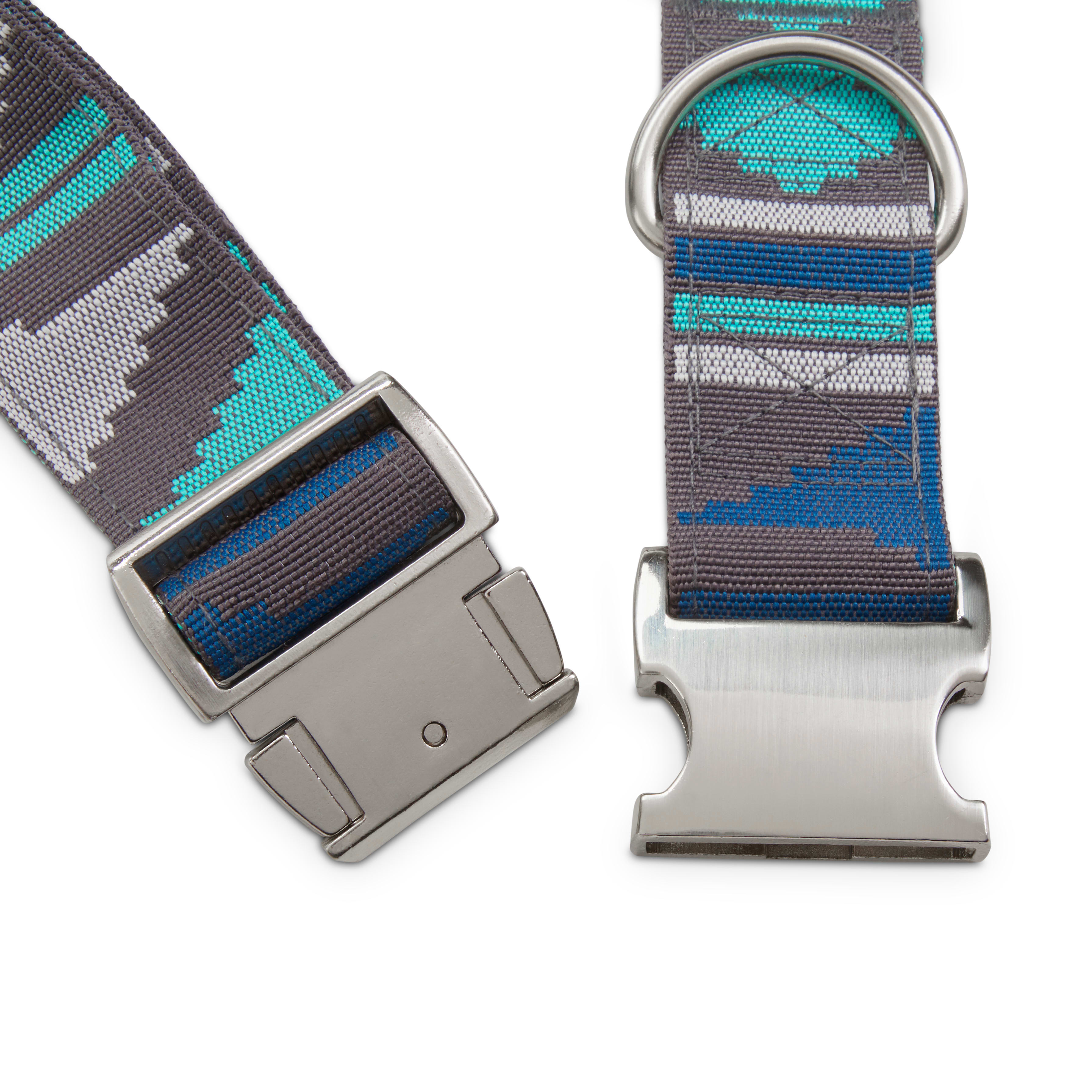 YOULY Grey  Blue Desert Dweller Big Dog Collar， X-Large/XX-Large