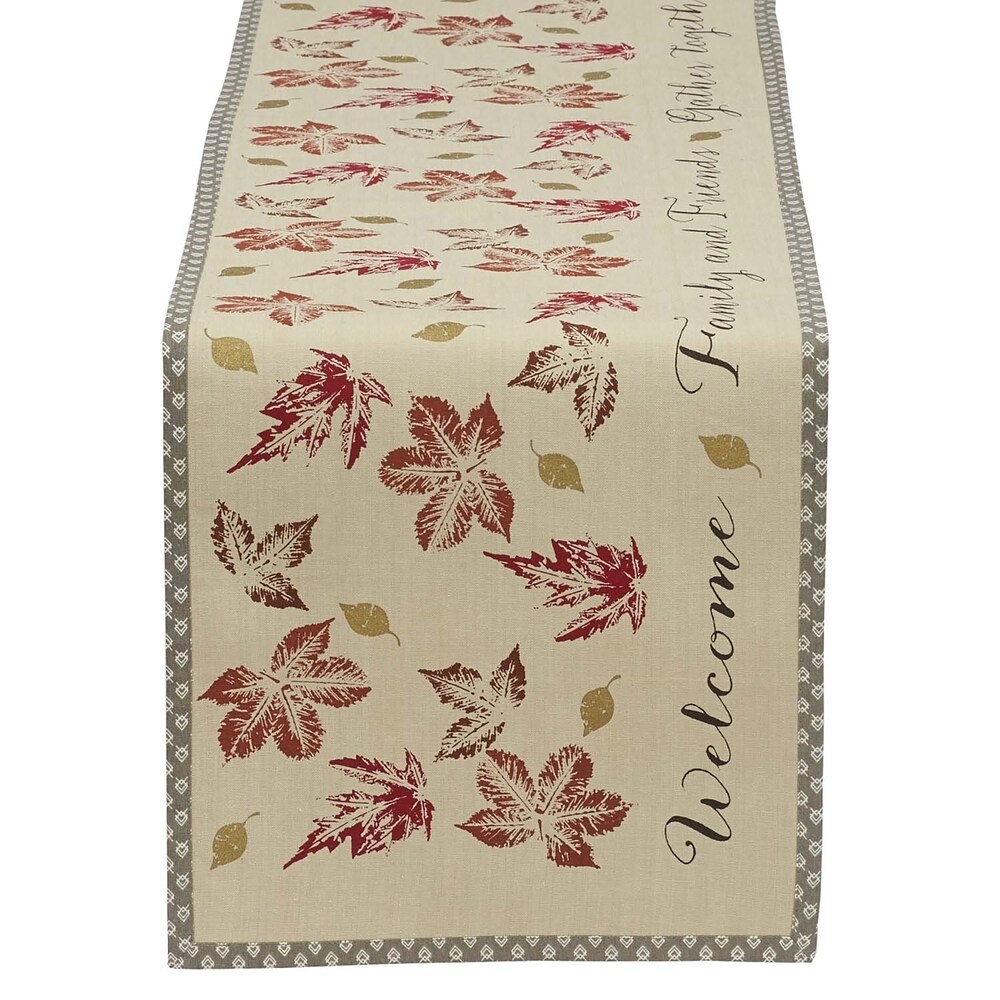 DII Rustic Leaves Kitchen Tablecloth