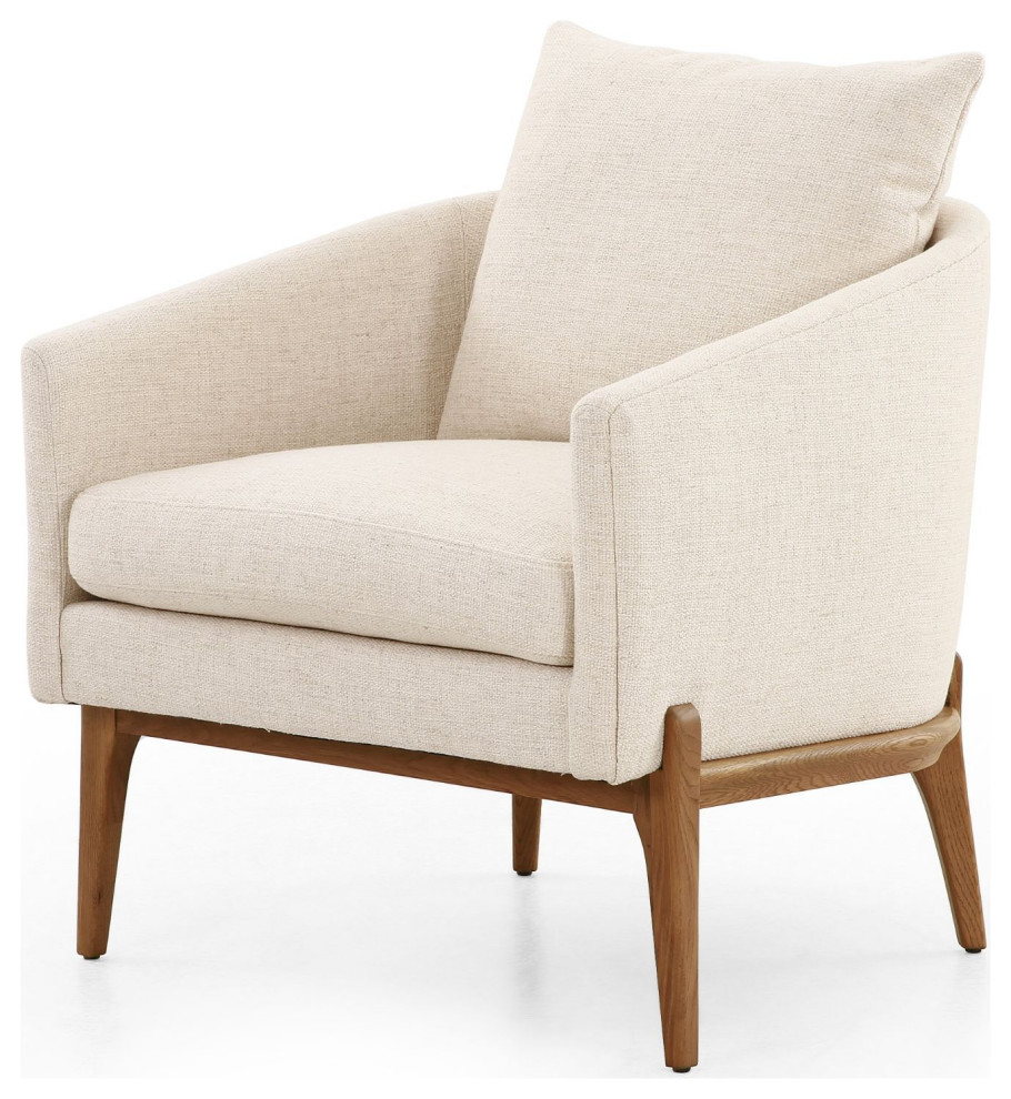 Copeland Thames Cream Chair   Midcentury   Armchairs And Accent Chairs   by Zin Home  Houzz