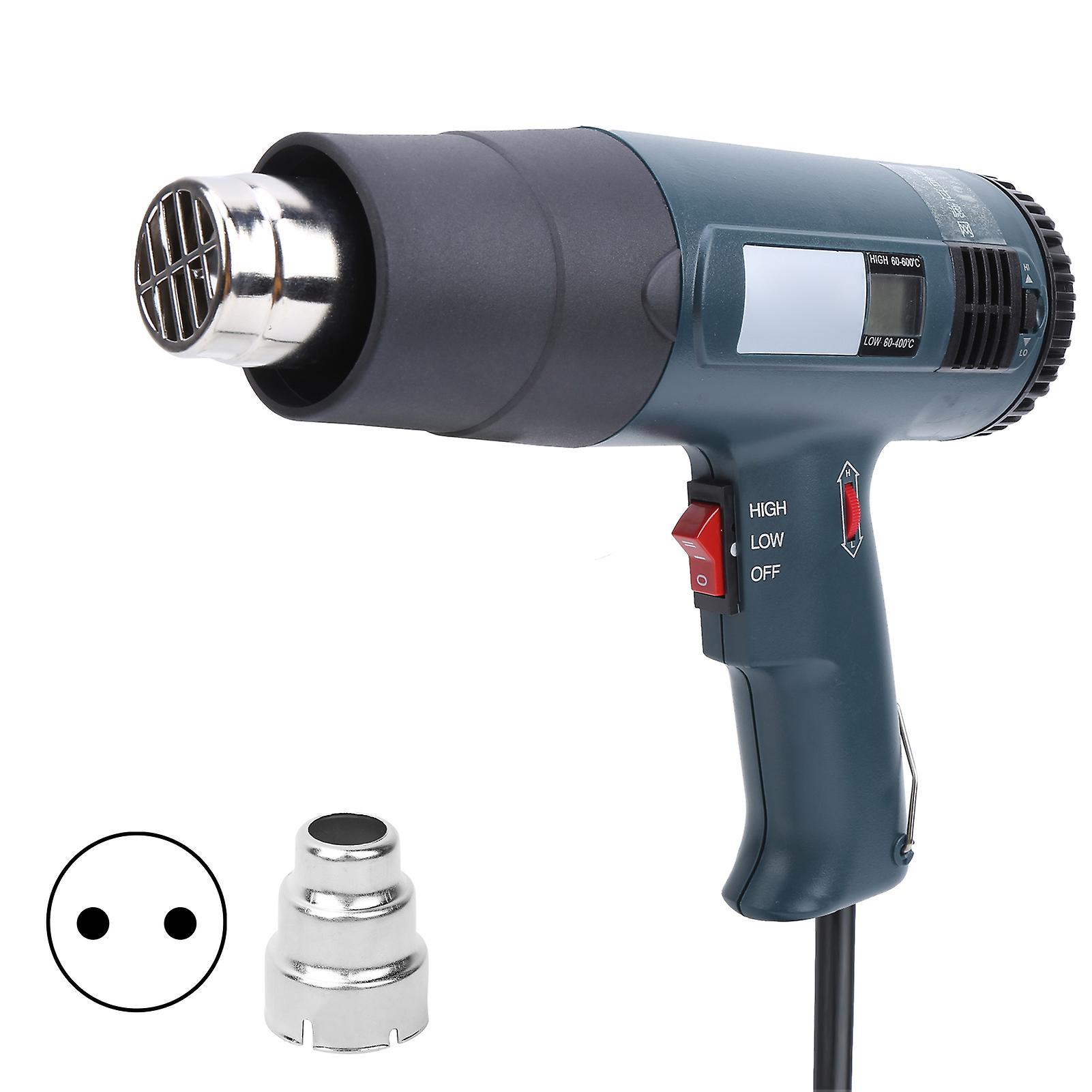 Electronic Hot Air Gun Adjustable Plastic Temperature Industrial Tool Gj-9a20lcd 2000w 220veu Plug