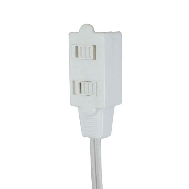 Northlight 15 x27 White Indoor Extension Power Cord With 3 outlets And Safety Lock