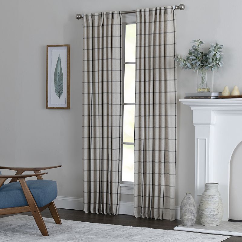 NATCO Province Woven Windowpane Window Curtain Panel