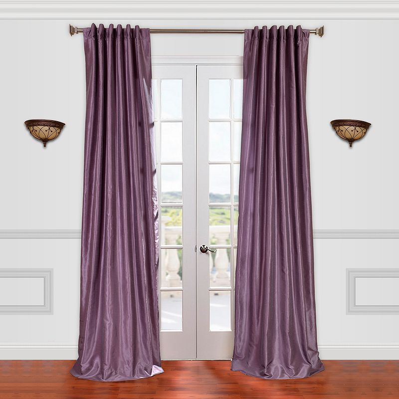 EFF 1-Panel Vintage Textured Faux-Dupioni Silk Window Curtain