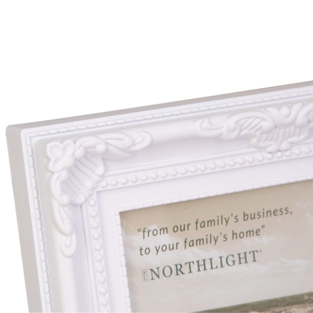 White Victorian Style Rectangular Picture Frame For 5 quot X 7 quot Photos