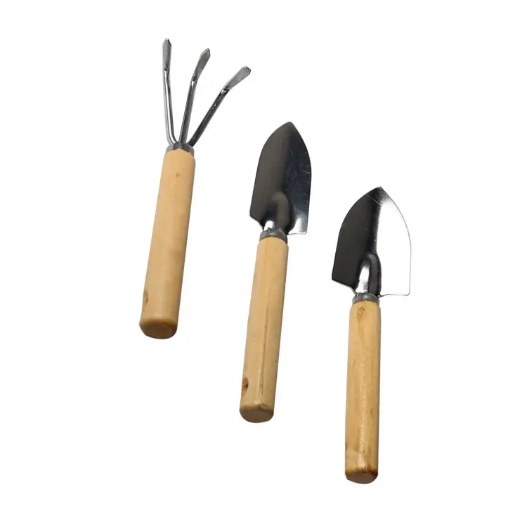 Stainless Steel Mini Shovel Gardening Tools Planting Flowers Wood Handle Gardening Tools Hand Digging Tools Set