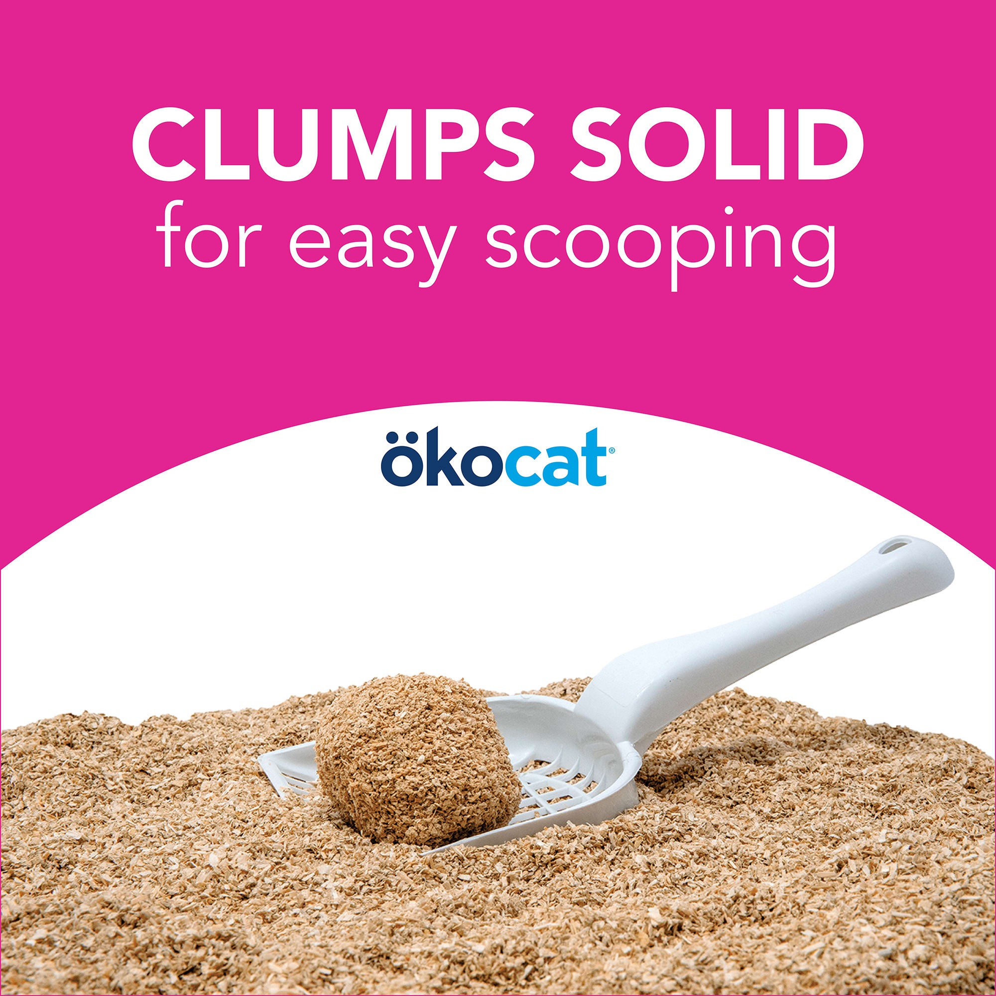 OKOCAT Super Soft Clumping Wood for Delicate Paws Cat Litter， 16.7 lbs.