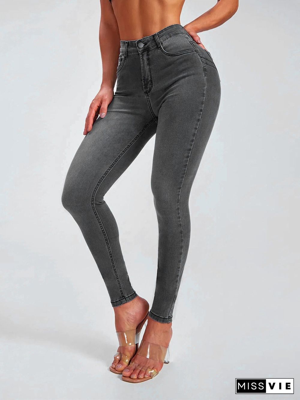 Women's High Waists Slim Stretch Jeans