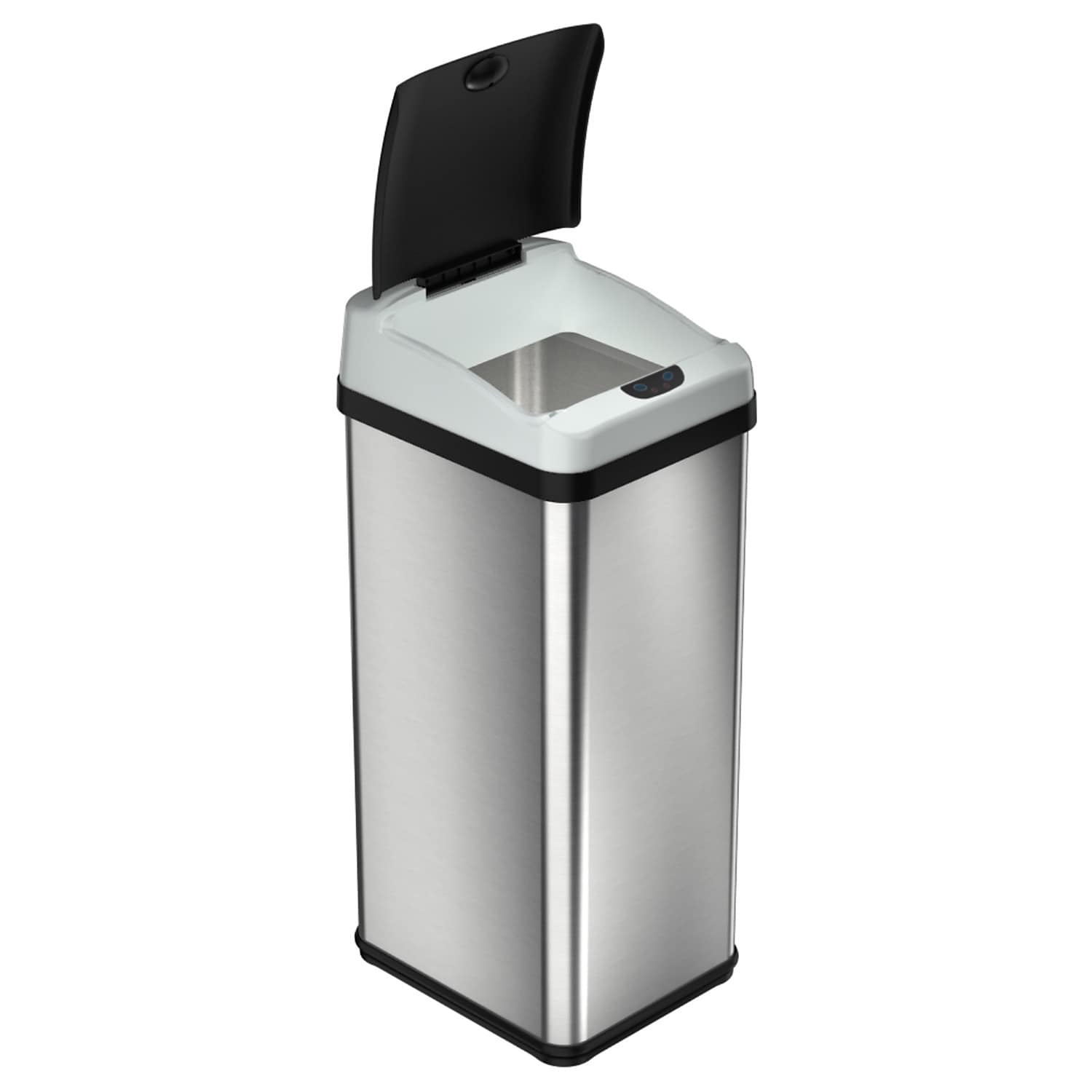 Halo Stainless Steel Sensor Trash Can w/AbsorbX Odor Control 13 Gal Silver SC13RX