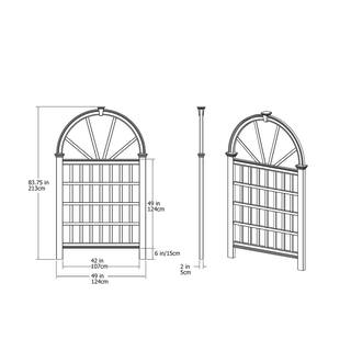 VITA 49L x 84H Vienna Vinyl Trellis White VA68203 VA68203