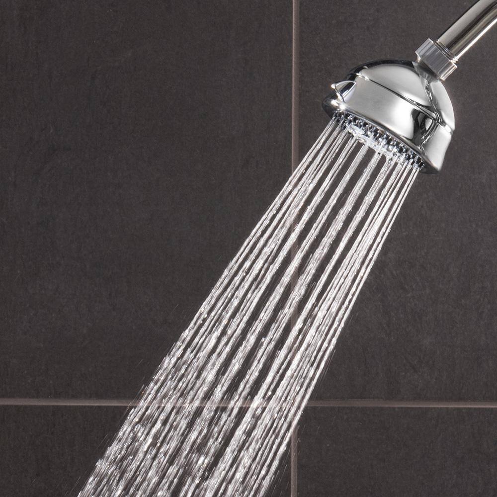 Waterpik 5-Spray 3.8 in. Single Wall Mount 1.8 GPM Fixed Shower Head in Chrome TAV-523E