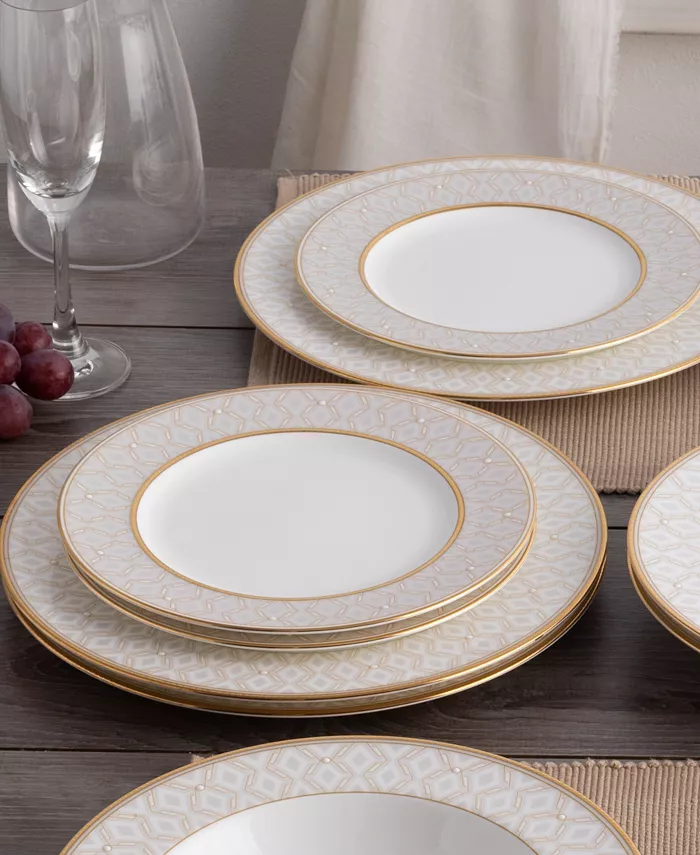 Noritake Noble Pearl Set Of 4 Dinner Plates 11