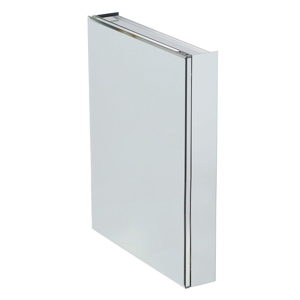 Pegasus 24 in. W x 30 in. H x 5 in. D Frameless Recessed or Surface-Mount Bathroom Medicine Cabinet with Beveled Mirror (NEW OPEN BOX)